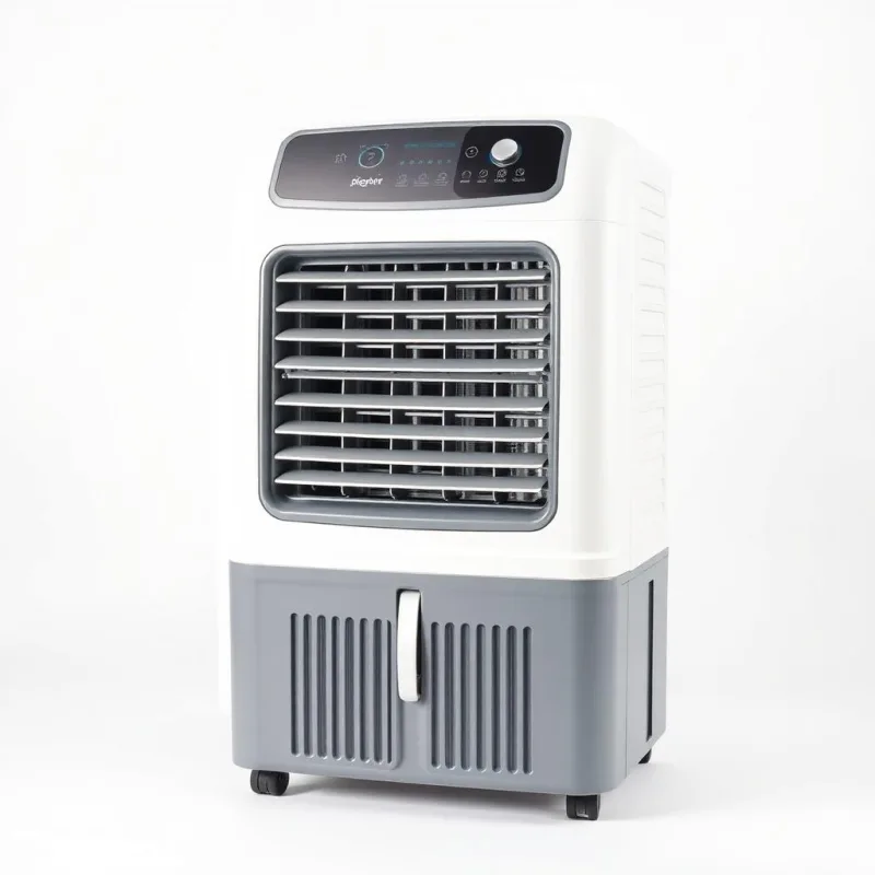 Climatizador evaporativo com reservatório de água para ambientes empresariais